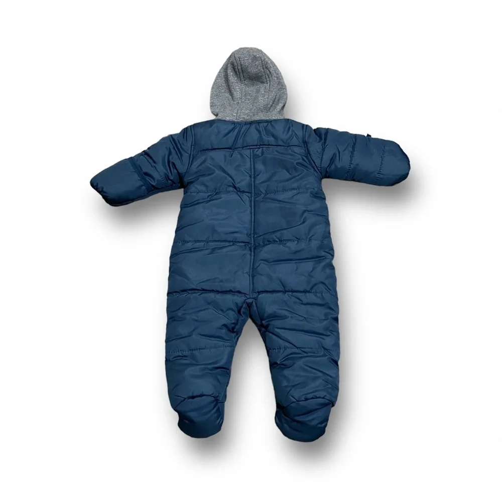 BEN SHERMAN Blue Fleece Lined Puffer Snow Suit   Size 3-6M‎